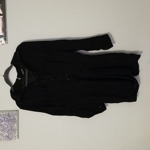 Black Lace-up Romper